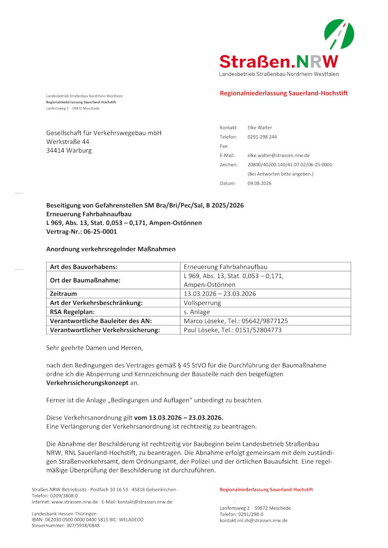 Ampen Ostnnen Gefahrenstellen